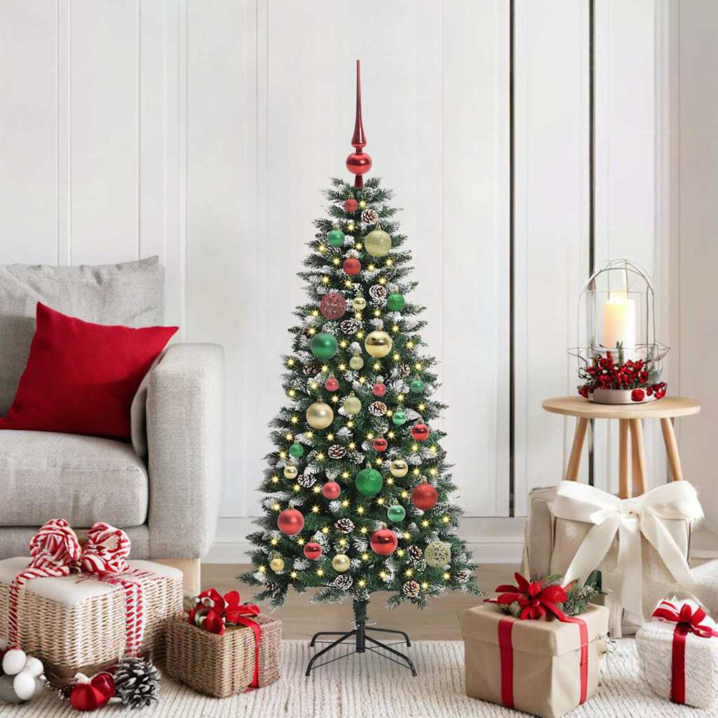 Sapin de Noël artificiel avec 150 LED Vert 55 x 55 x 120 cm