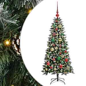 vidaXL Tehisj&otilde;ulupuu Roheline 120 cm PVC, plast ja teras