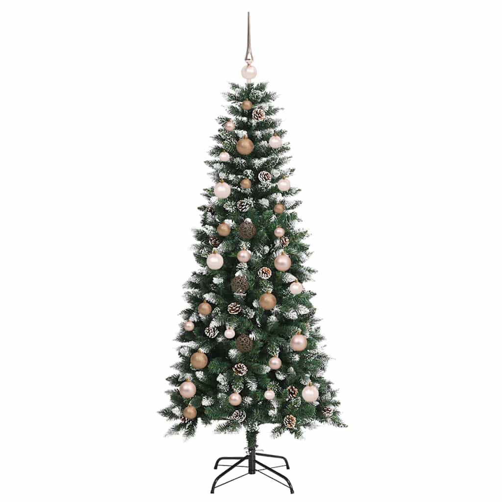 Kunstigt juletræ med LED -strimmellys Grøn 150 cm PVC 4 8721288987662 wbg fr en hd 3