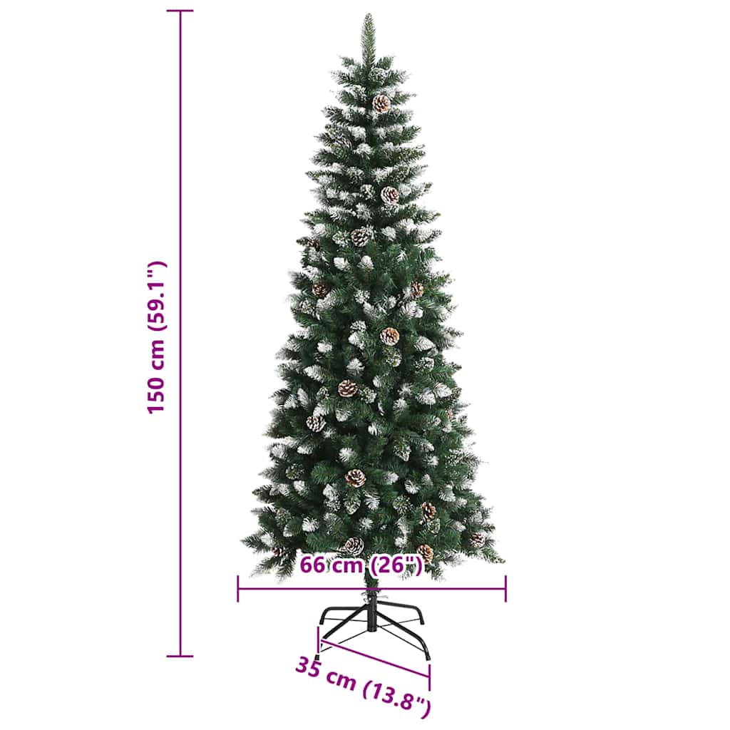 Umělý vánoční stromeček Zelená 150 cm PVC, plast a ocel - obrázek 19