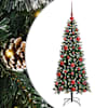 vidaXL Tehisj&otilde;ulupuu Roheline 150 cm PVC, plast ja teras