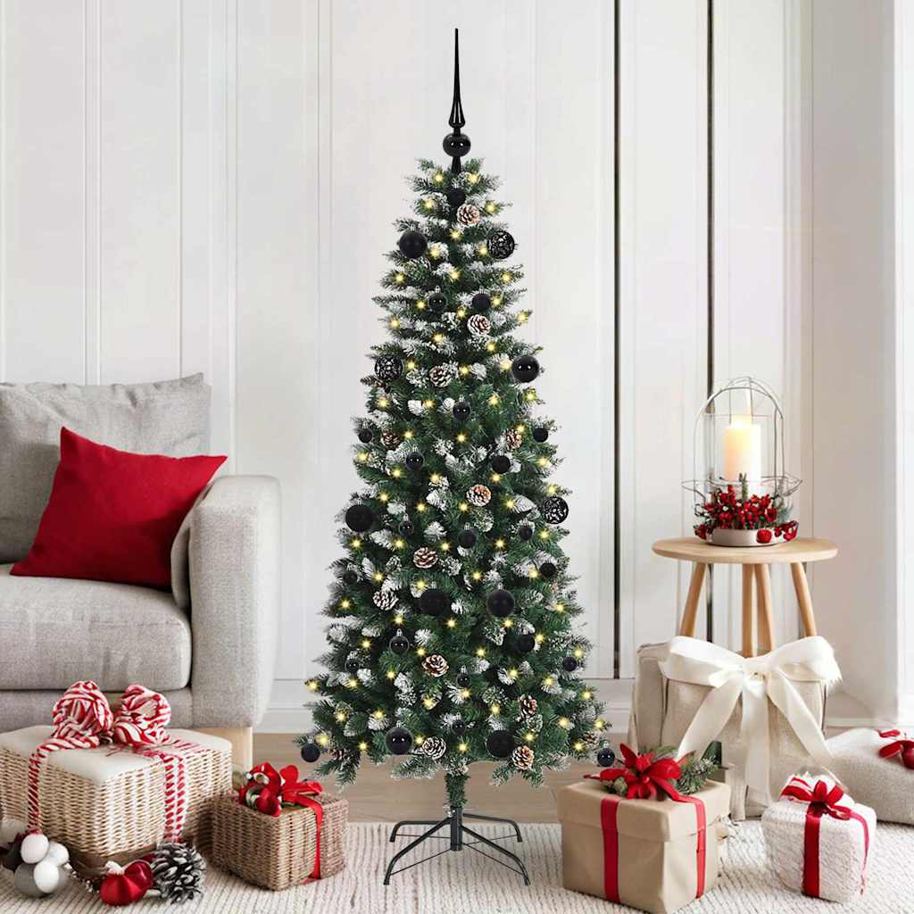 Sapin de Noël artificiel avec 150 LED Vert 66 x 66 x 150 cm