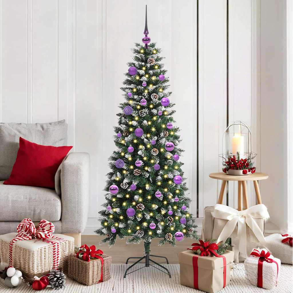 Sapin de Noël artificiel avec 150 LED Vert 66 x 66 x 150 cm