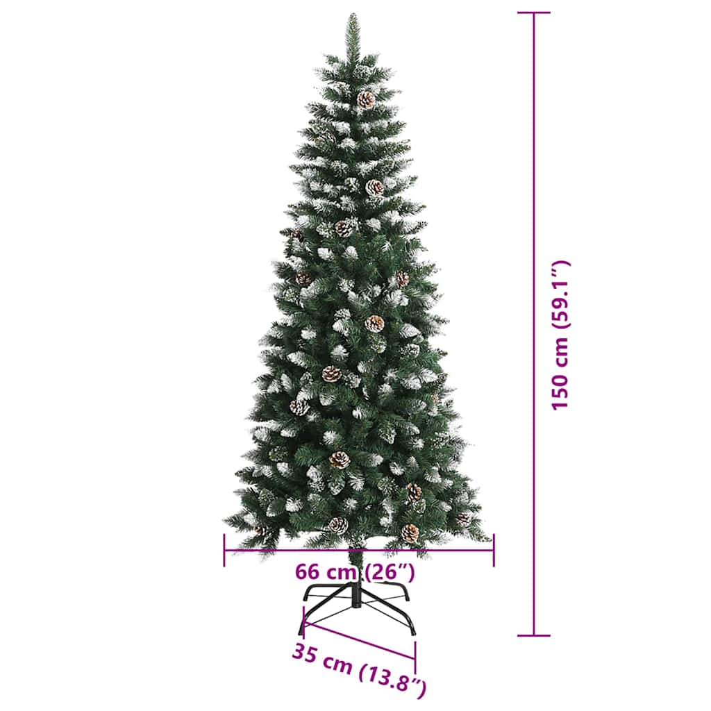Umělý vánoční stromeček Zelená 150 cm PVC, plast a ocel - obrázek 16