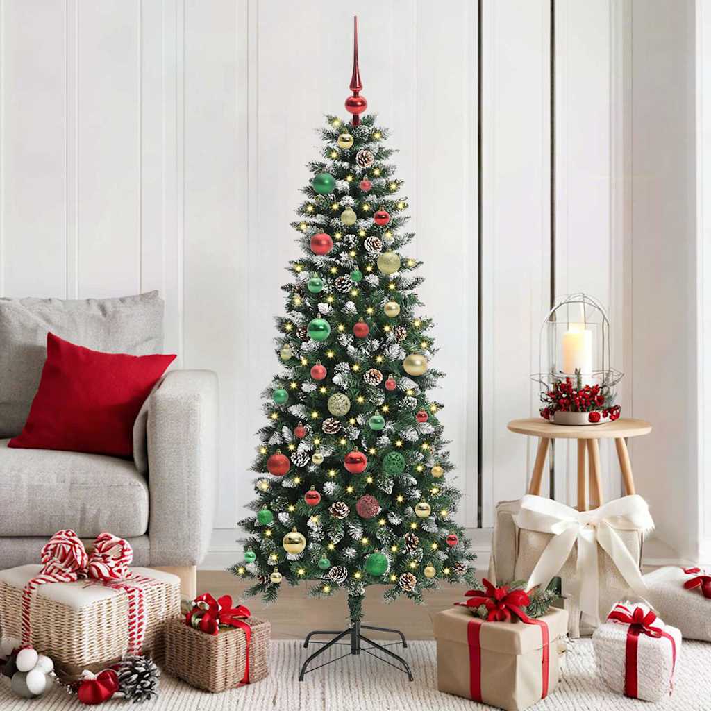 Sapin de Noël artificiel avec 150 LED Vert 66 x 66 x 150 cm