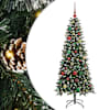 vidaXL Tehisj&otilde;ulupuu Roheline 150 cm PVC, plast ja teras