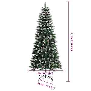 Umělý vánoční stromeček Zelená 150 cm PVC, plast a ocel - obrázek 20