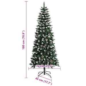 Umělý vánoční stromeček Zelená 180 cm PVC, plast a ocel - obrázek 19