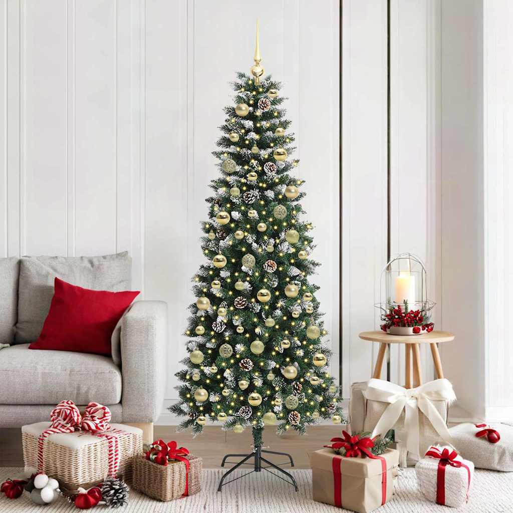 Sapin de Noël artificiel avec 300 LED Vert 76 x 76 x 180 cm