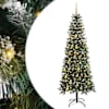 vidaXL Tehisj&otilde;ulupuu Roheline 210 cm PVC, plast ja teras