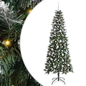 Umělý vánoční stromeček Zelená 210 cm PVC, plast a ocel - obrázek 2