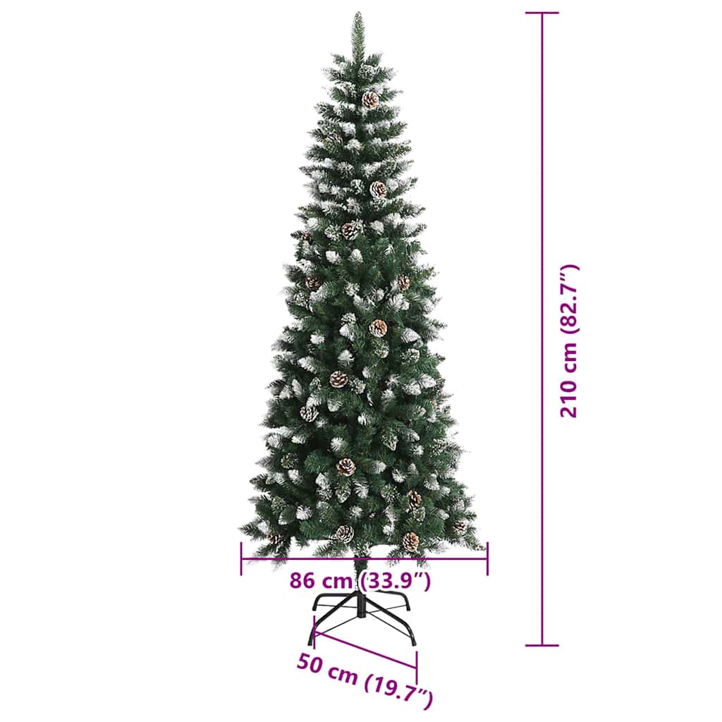 Umělý vánoční stromeček Zelená 210 cm PVC, plast a ocel - obrázek 14
