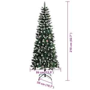 Umělý vánoční stromeček Zelená 210 cm PVC, plast a ocel - obrázek 14
