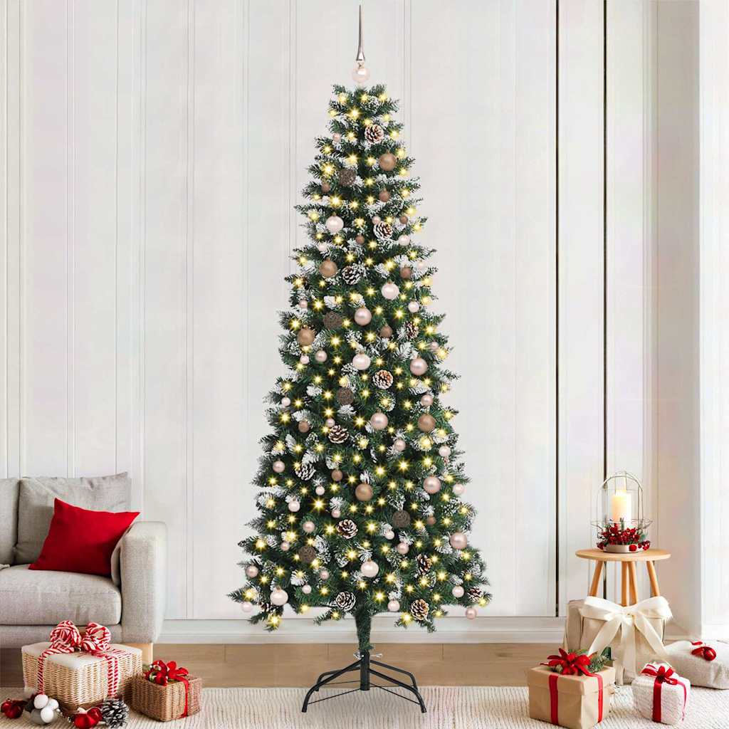 Sapin de Noël artificiel avec 300 LED Vert 96 x 96 x 240 cm