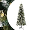 vidaXL Tehisj&otilde;ulupuu Roheline 240 cm PVC, plast ja teras