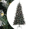 vidaXL Tehisj&otilde;ulupuu Roheline 240 cm PVC, plast ja teras