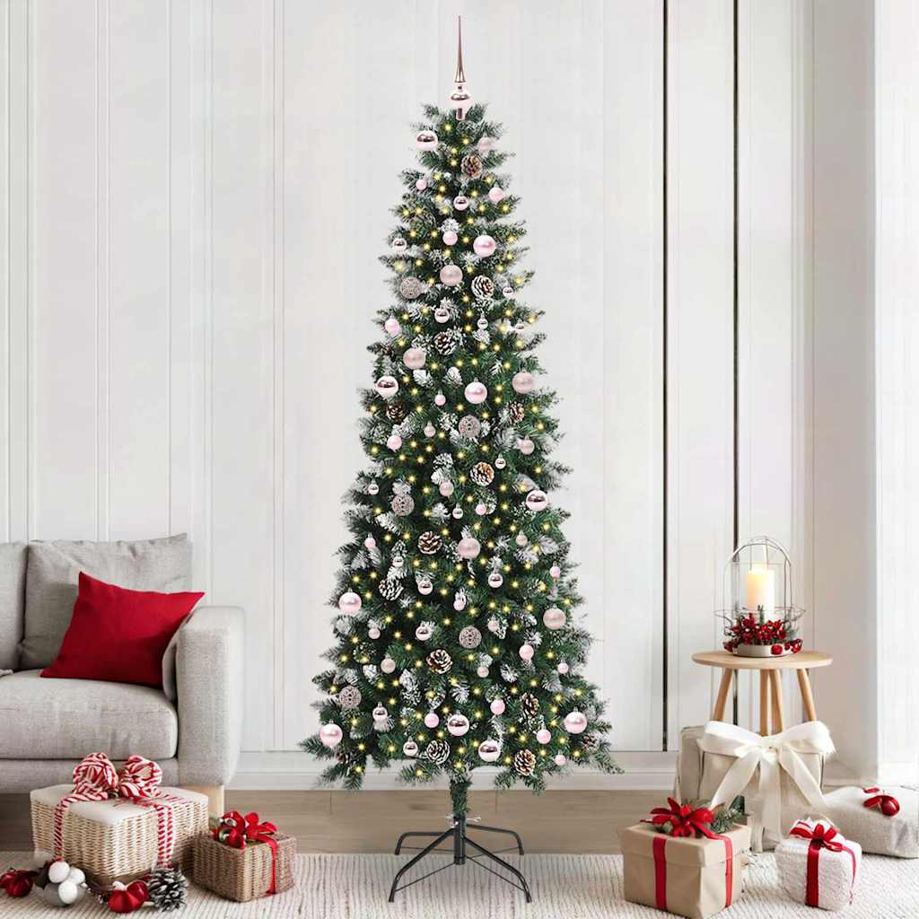 Sapin de Noël artificiel avec 300 LED Vert 96 x 96 x 240 cm