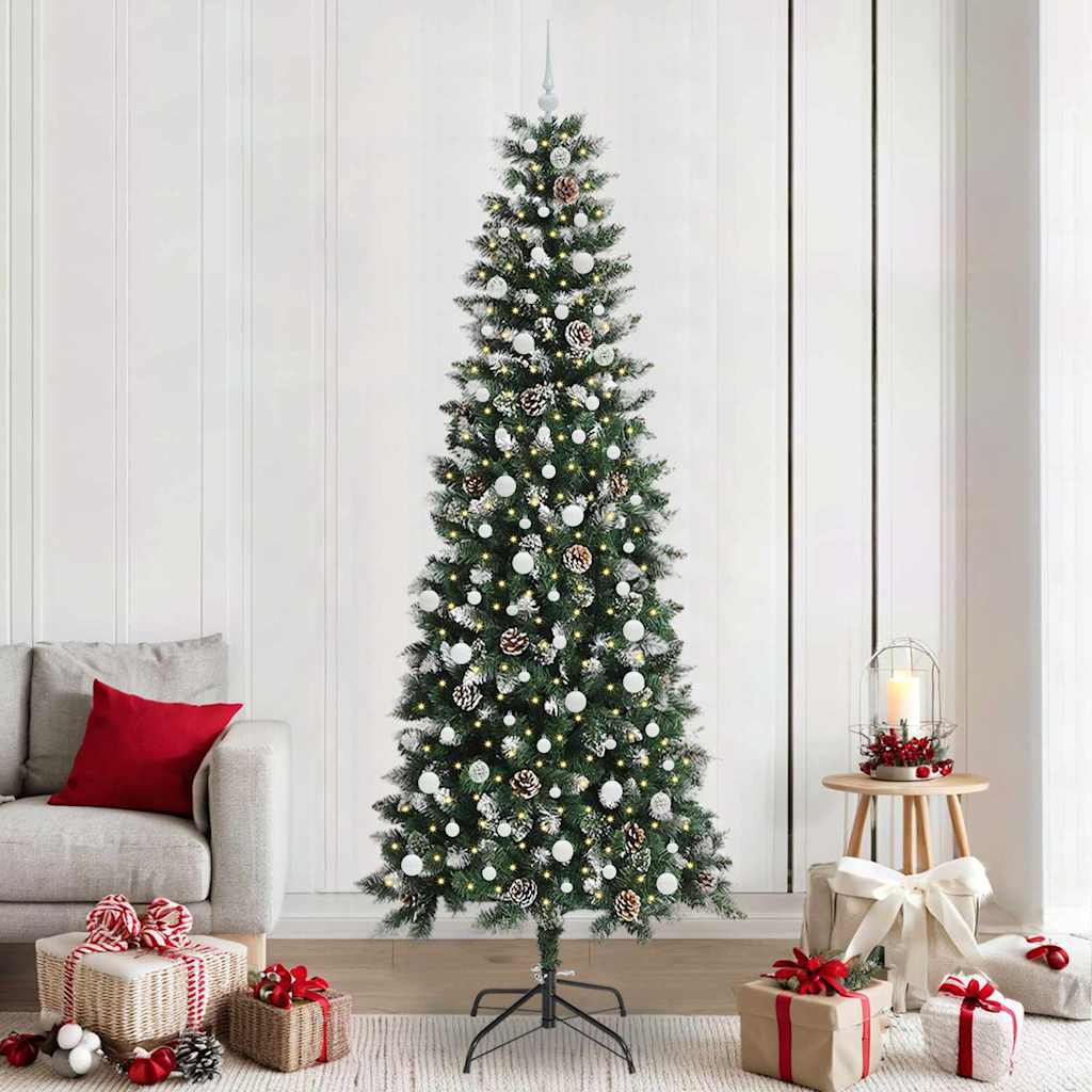 Sapin de Noël artificiel avec 300 LED Vert 96 x 96 x 240 cm