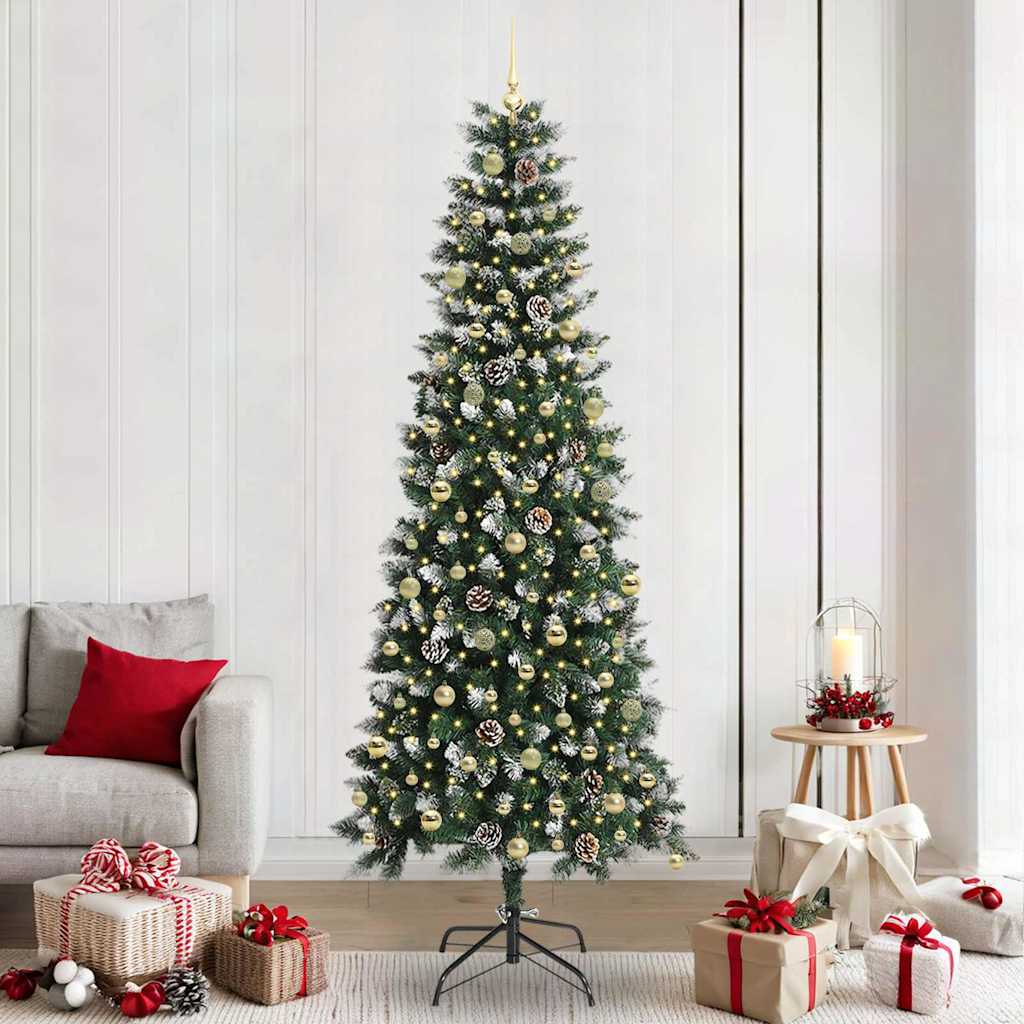 Sapin de Noël artificiel avec 300 LED Vert 96 x 96 x 240 cm