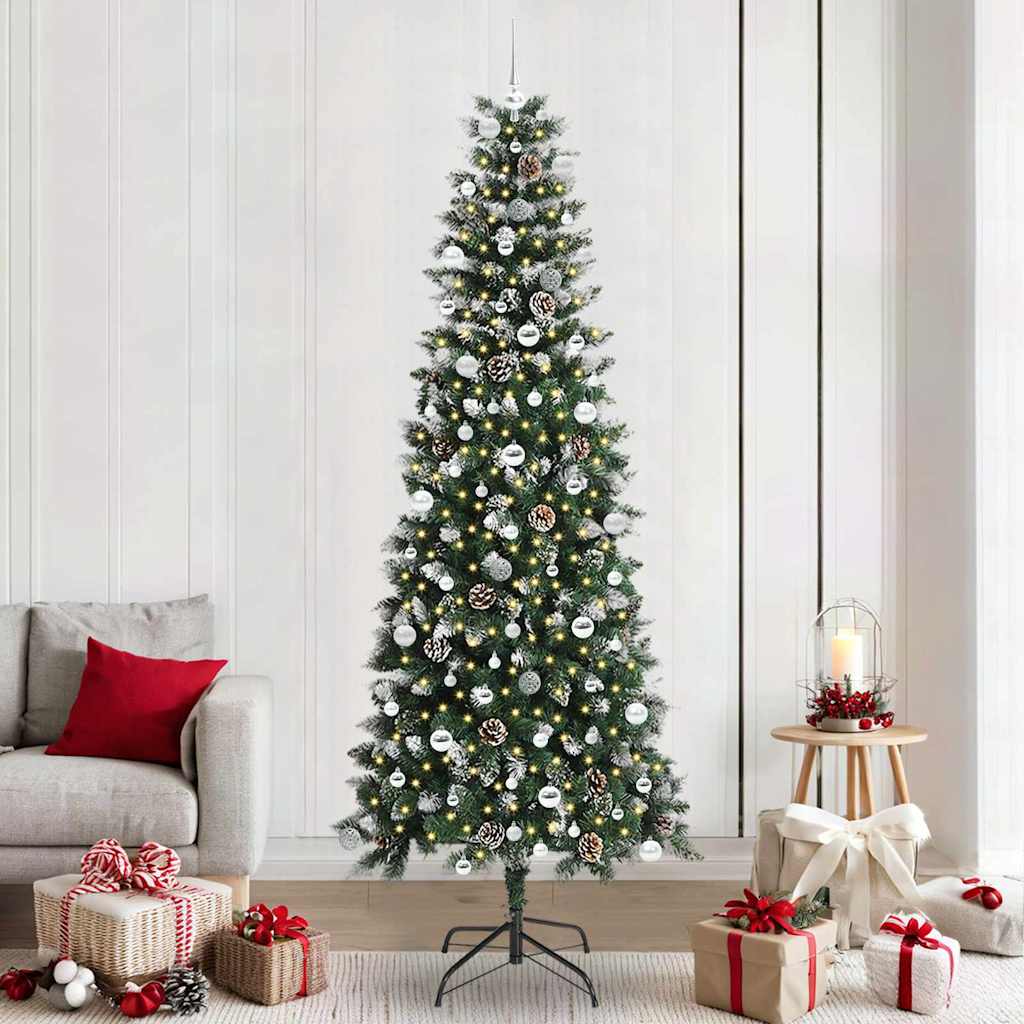 Sapin de Noël artificiel avec 300 LED Vert 96 x 96 x 240 cm
