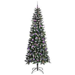 Umělý vánoční stromeček Zelená 240 cm PVC, plast a ocel - obrázek 3