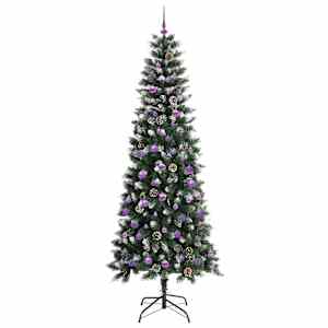 Umělý vánoční stromeček Zelená 240 cm PVC, plast a ocel - obrázek 4