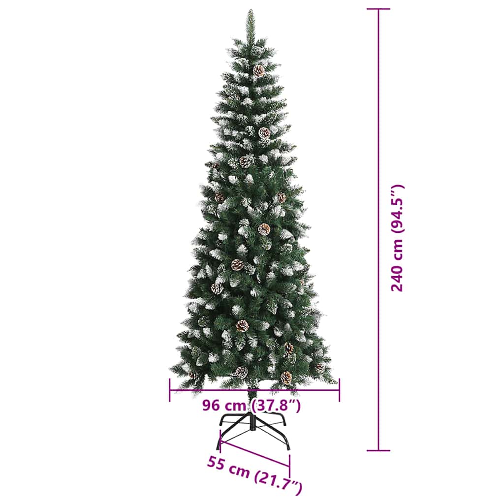 Umělý vánoční stromeček Zelená 240 cm PVC, plast a ocel - obrázek 16