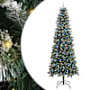 vidaXL Tehisj&otilde;ulupuu Roheline 240 cm PVC, plast ja teras