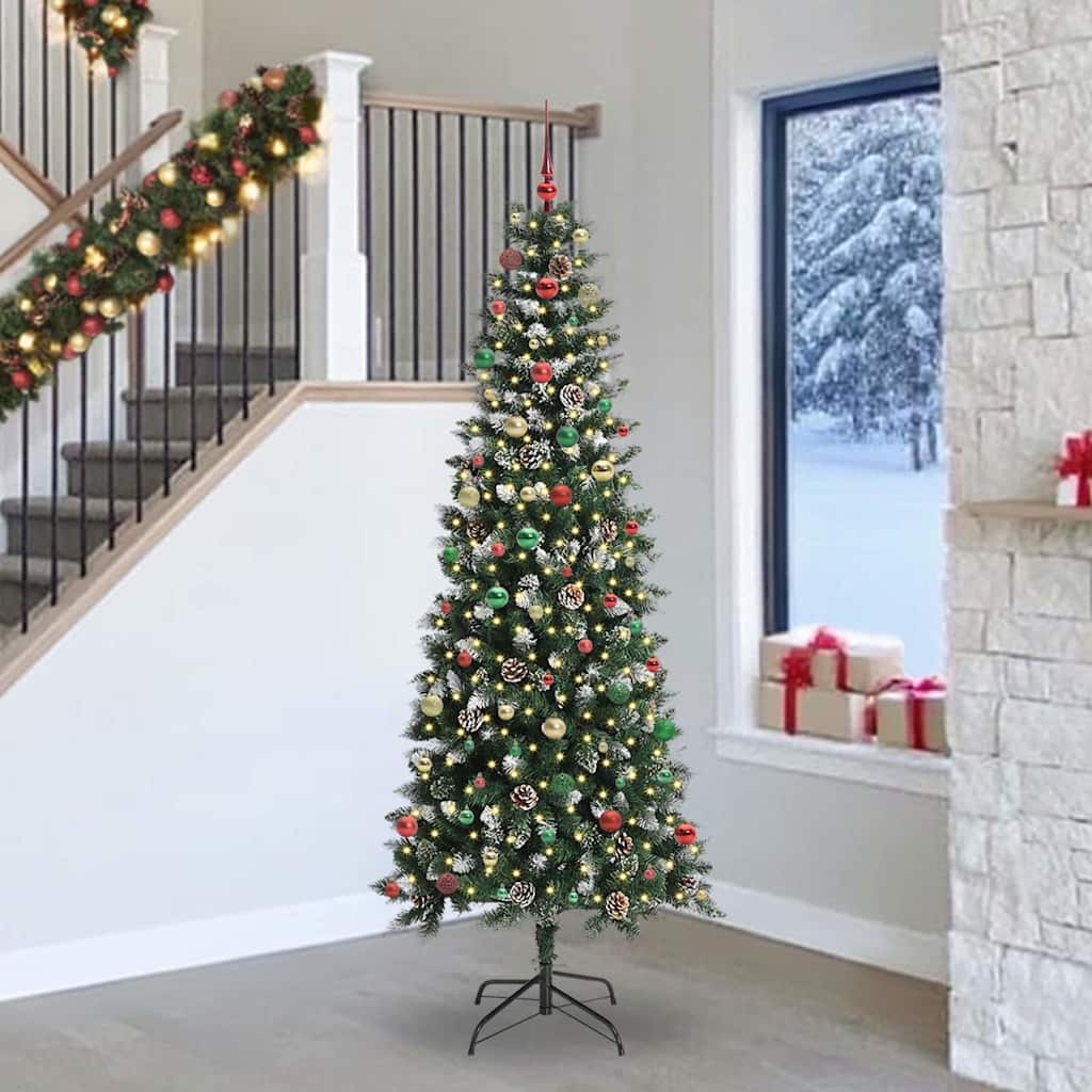 Sapin de Noël artificiel avec 300 LED Vert 96 x 96 x 240 cm