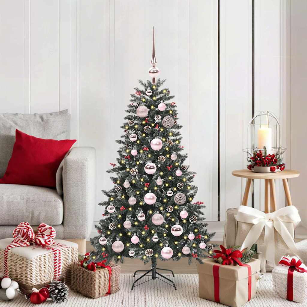 Sapin de Noël artificiel avec 150 LED Vert 68 x 68 x 120 cm