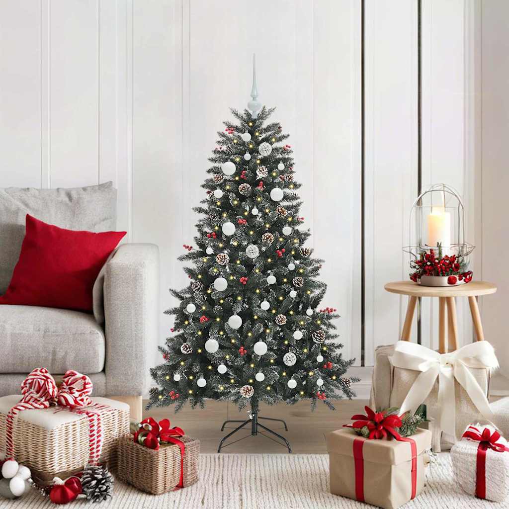 Sapin de Noël artificiel avec 150 LED Vert 68 x 68 x 120 cm