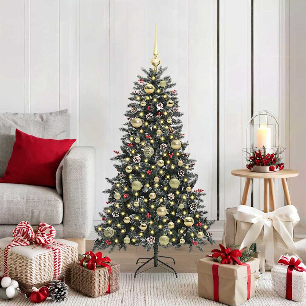 Sapin de Noël artificiel avec 150 LED Vert 68 x 68 x 120 cm