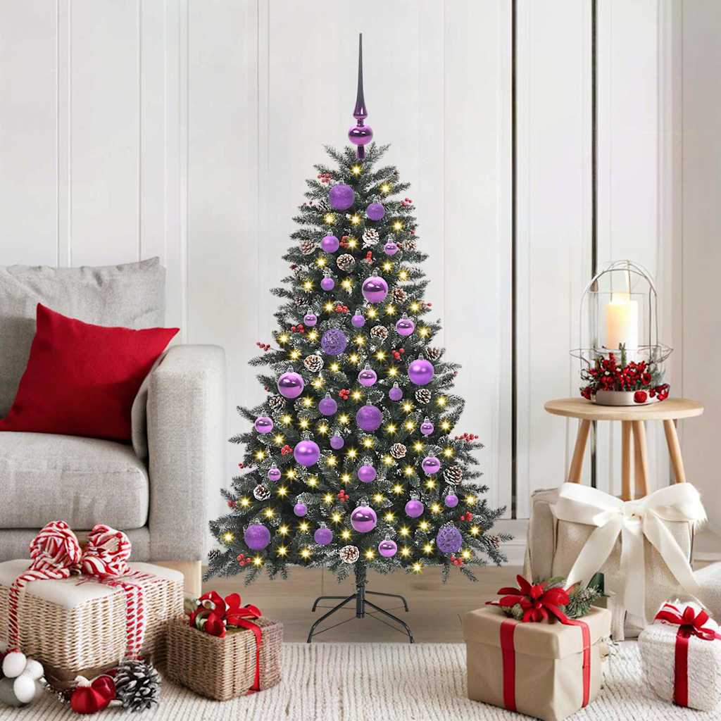 Sapin de Noël artificiel avec 150 LED Vert 68 x 68 x 120 cm
