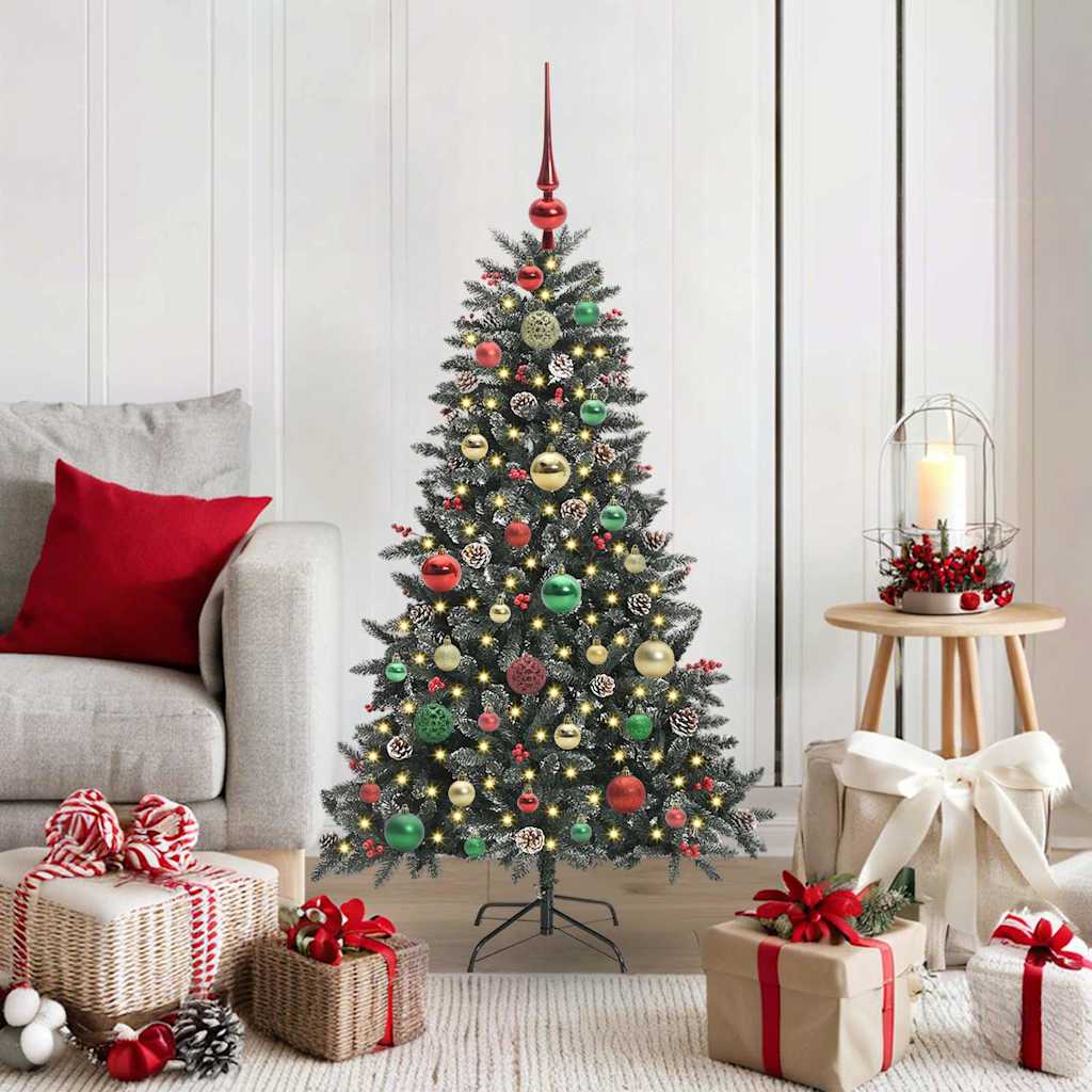 Sapin de Noël artificiel avec 150 LED Vert 68 x 68 x 120 cm