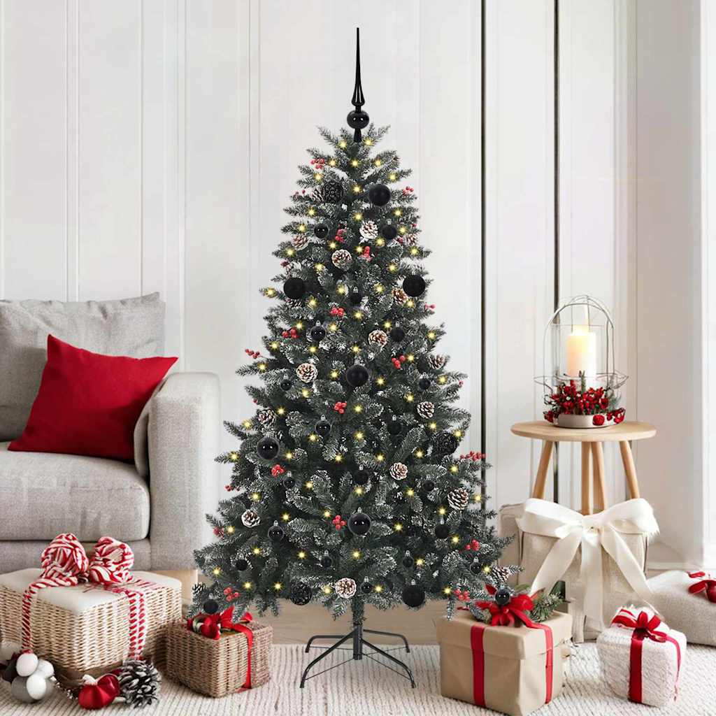Sapin de Noël artificiel avec 150 LED Vert 83.5 x 83.5 x 150 cm