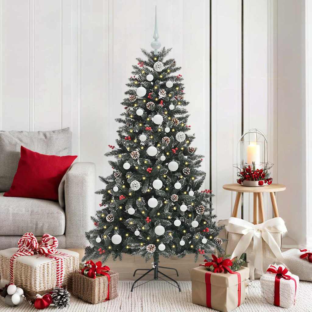 Sapin de Noël artificiel avec 150 LED Vert 83.5 x 83.5 x 150 cm