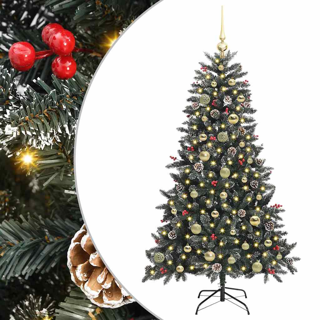 Sapin de Noël artificiel avec 150 LED Vert 83.5 x 83.5 x 150 cm