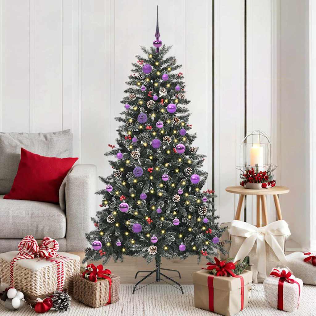 Sapin de Noël artificiel avec 150 LED Vert 83.5 x 83.5 x 150 cm