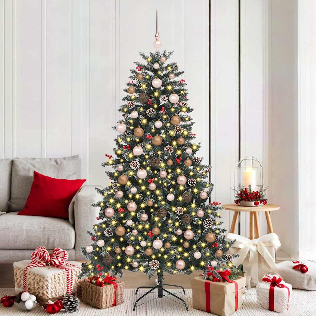 SapindeNoëlartificiel avec 300 LED Vert 99 x 99 x 180 cm PVC