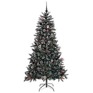 Umělý vánoční stromeček Zelená 180 cm PVC, plast a ocel - obrázek 4