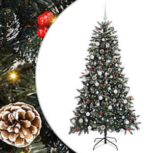 vidaXL Tehisj&otilde;ulupuu Roheline 180 cm PVC, Plastikk ja Teras