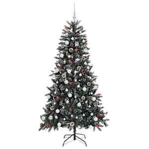 Umělý vánoční stromeček Zelená 180 cm PVC, plast a ocel - obrázek 4