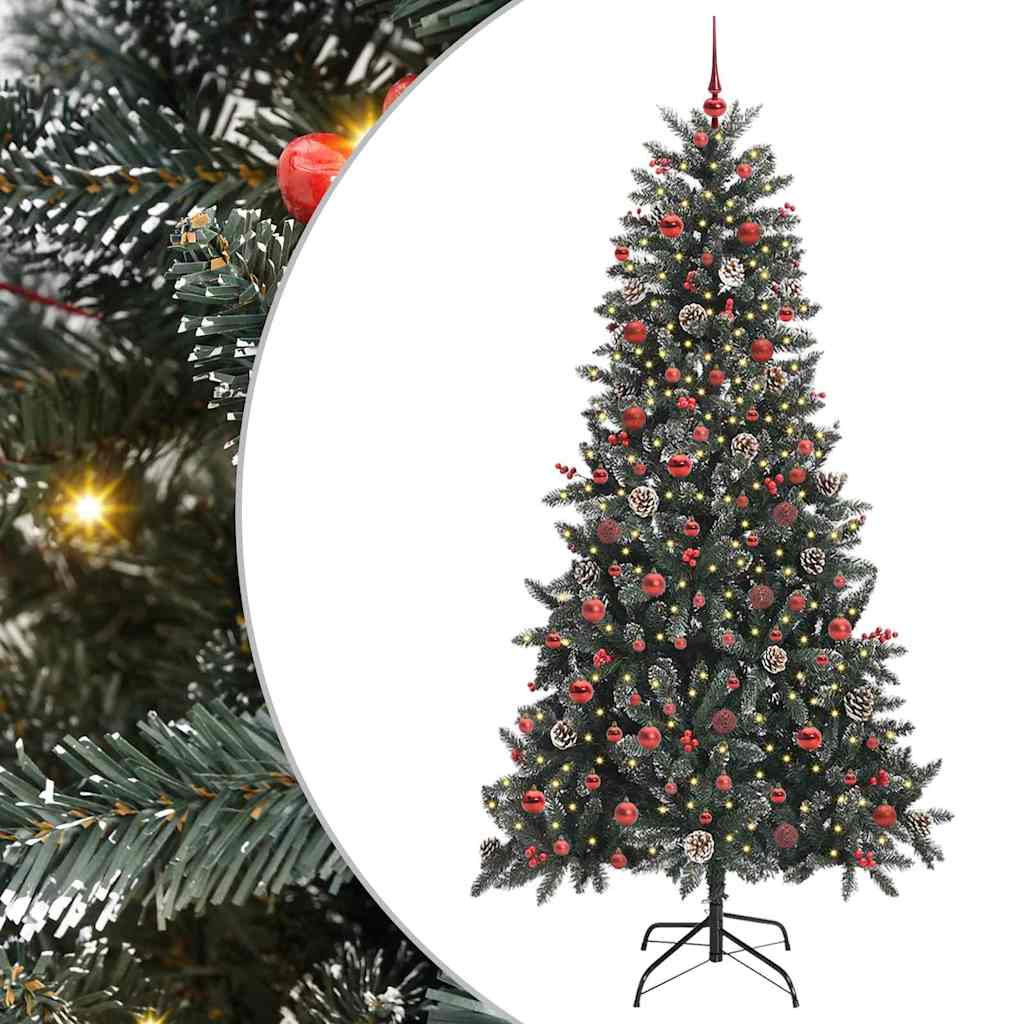 Sapin de Noël artificiel avec 300 LED Vert 114 x 114 x 210 cm