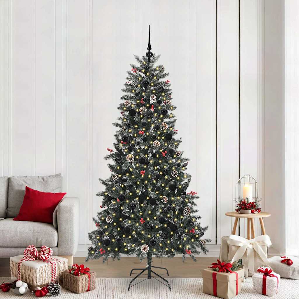 Sapin de Noël artificiel avec 300 LED Vert 114 x 114 x 210 cm