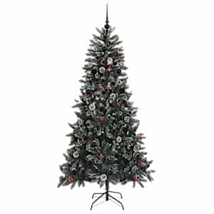 Umělý vánoční stromeček Zelená 210 cm PVC, plast a ocel - obrázek 4