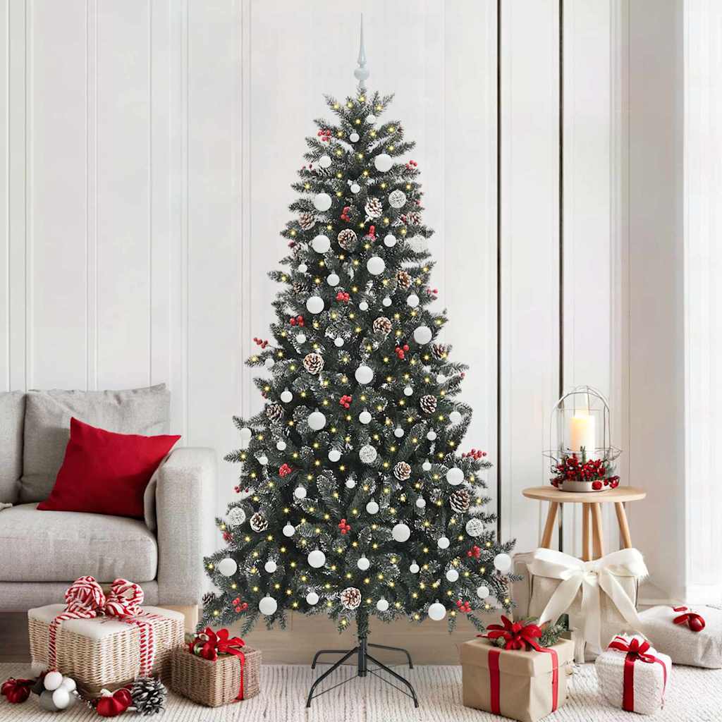 Sapin de Noël artificiel avec 300 LED Vert 114 x 114 x 210 cm