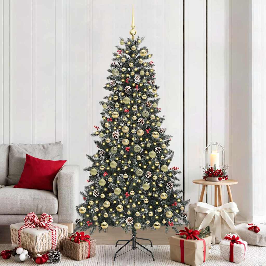 Sapin de Noël artificiel avec 300 LED Vert 114 x 114 x 210 cm