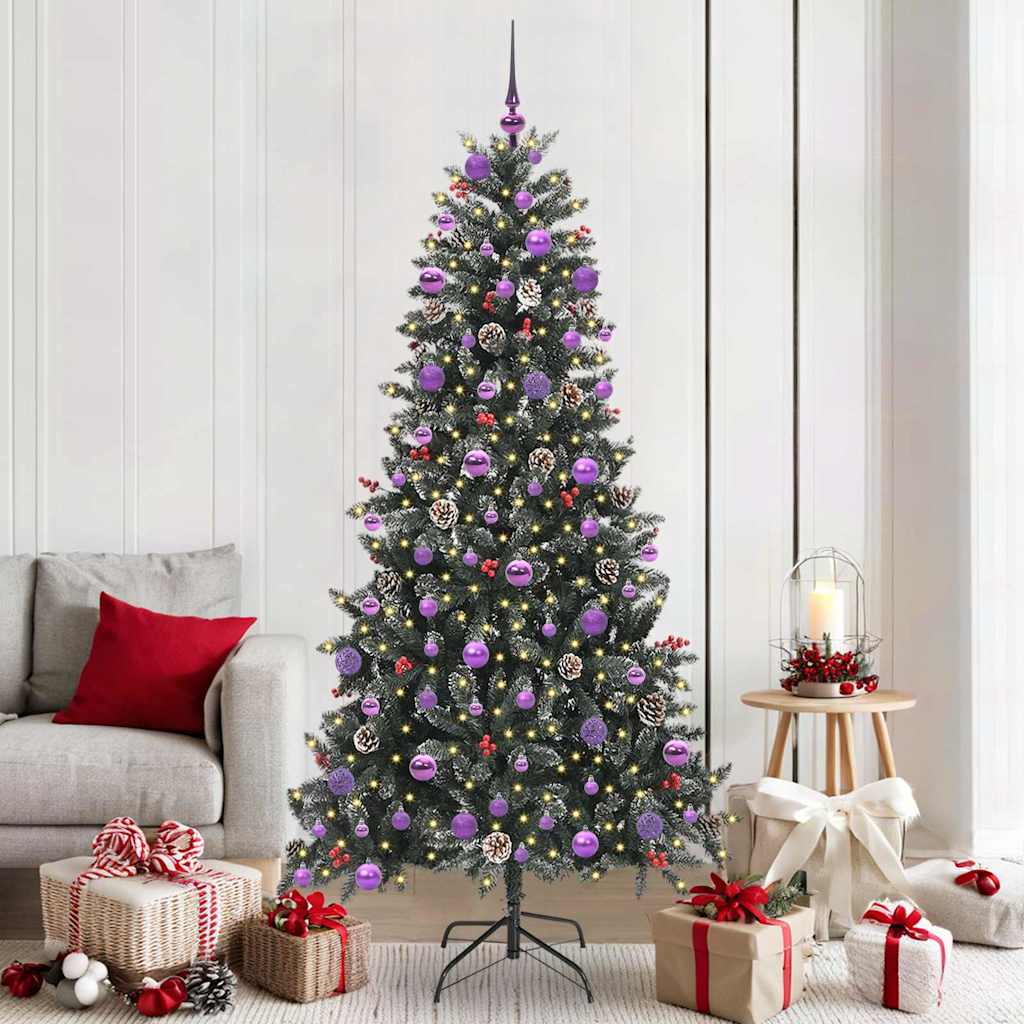 Sapin de Noël artificiel avec 300 LED Vert 114 x 114 x 210 cm