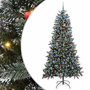 Umělý vánoční stromeček Zelená 210 cm PVC, plast a ocel - obrázek 2