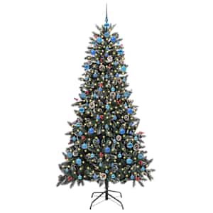 Umělý vánoční stromeček Zelená 210 cm PVC, plast a ocel - obrázek 3